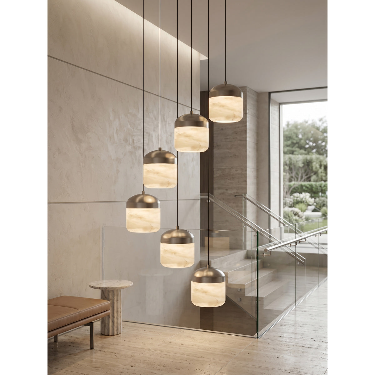 Arquesian Alabaster Pendelleuchte