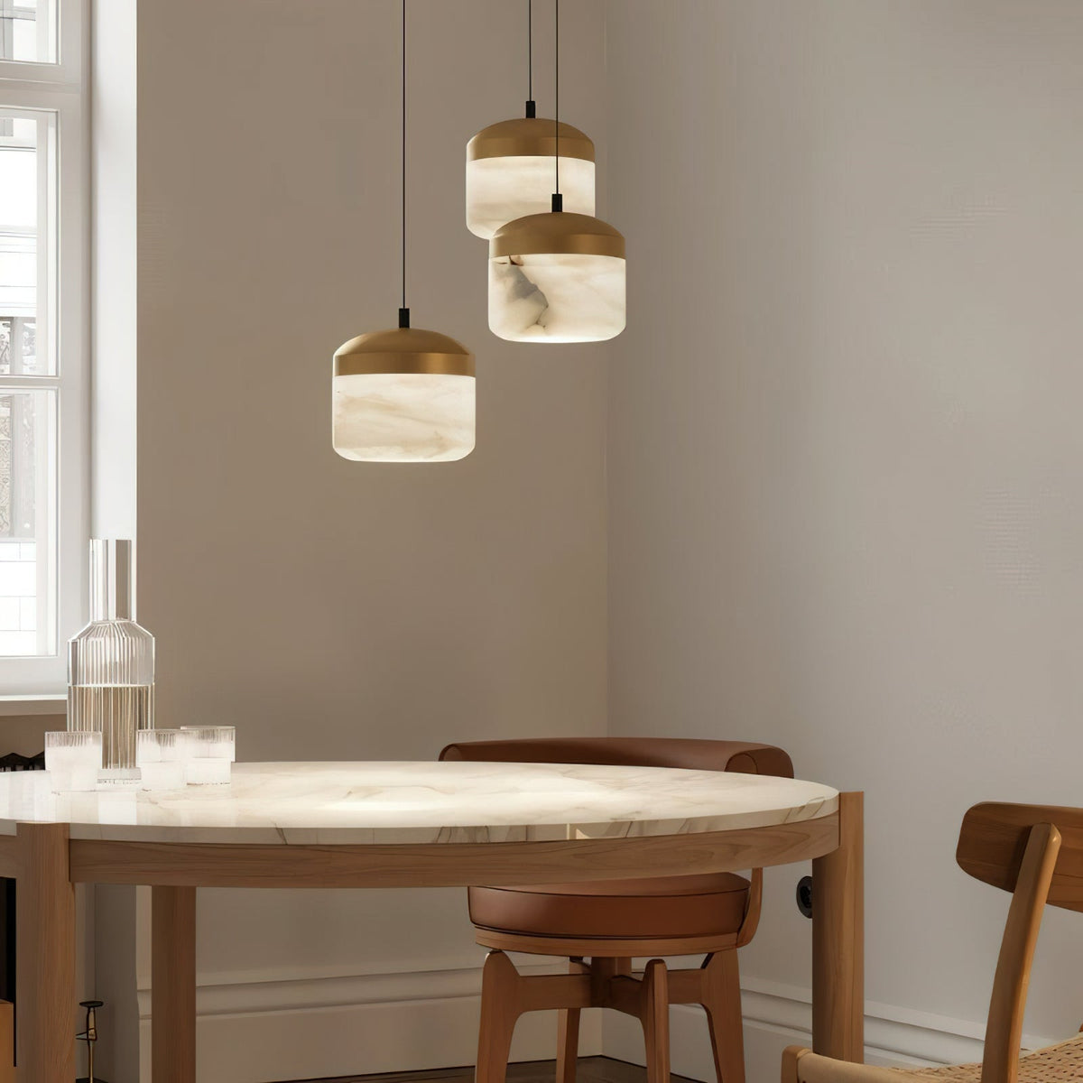 Arquesian Alabaster Pendelleuchte