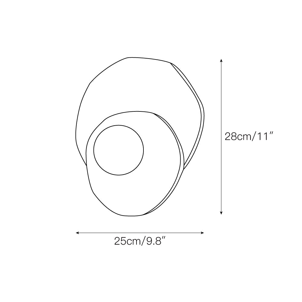 Astr zeitgenössische minimalistische Wandleuchte aus Stein mit Milchglas