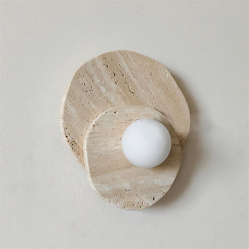 Astr zeitgenössische minimalistische Wandleuchte aus Stein mit Milchglas