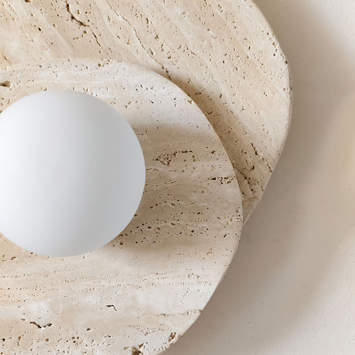 Astr zeitgenössische minimalistische Wandleuchte aus Stein mit Milchglas