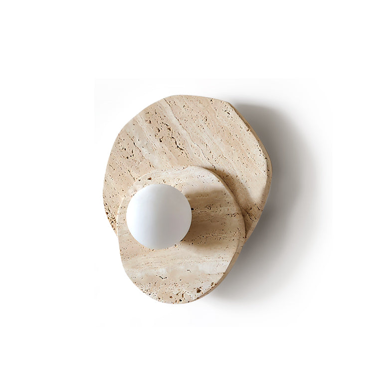 Astr zeitgenössische minimalistische Wandleuchte aus Stein mit Milchglas