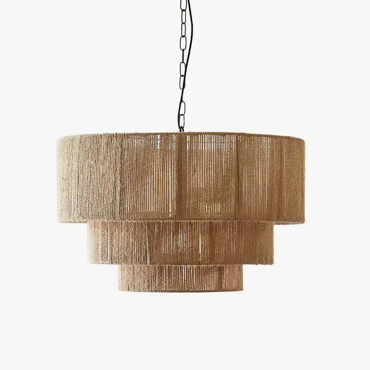 Cascade Pendelleuchte aus Jutefaden im rustikalen Stil