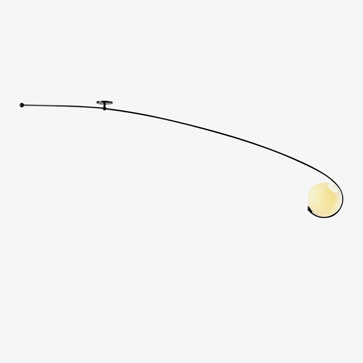 Elsoris zeitgenössische minimalistische Kurven-Glas-Deckenleuchte