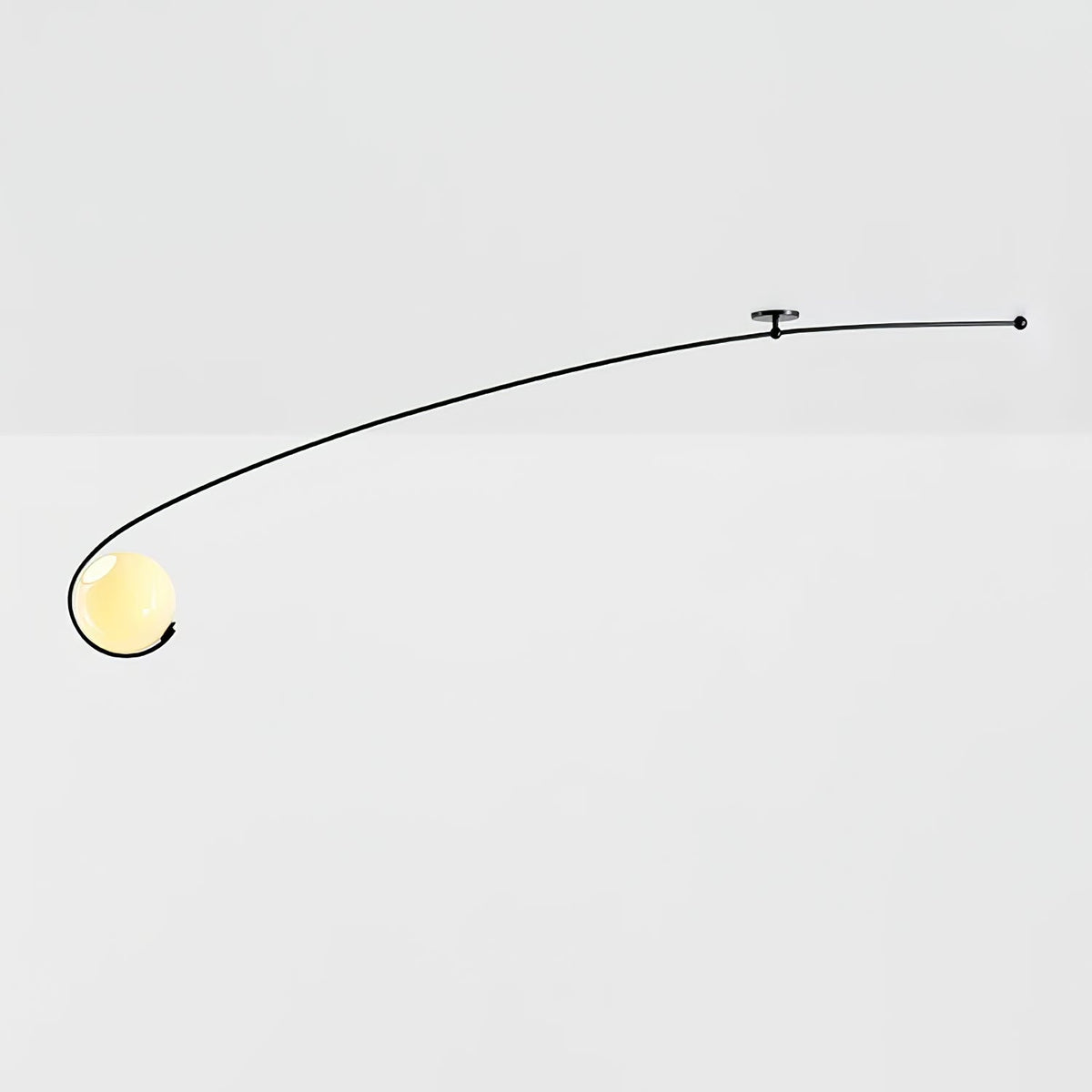 Elsoris zeitgenössische minimalistische Kurven-Glas-Deckenleuchte