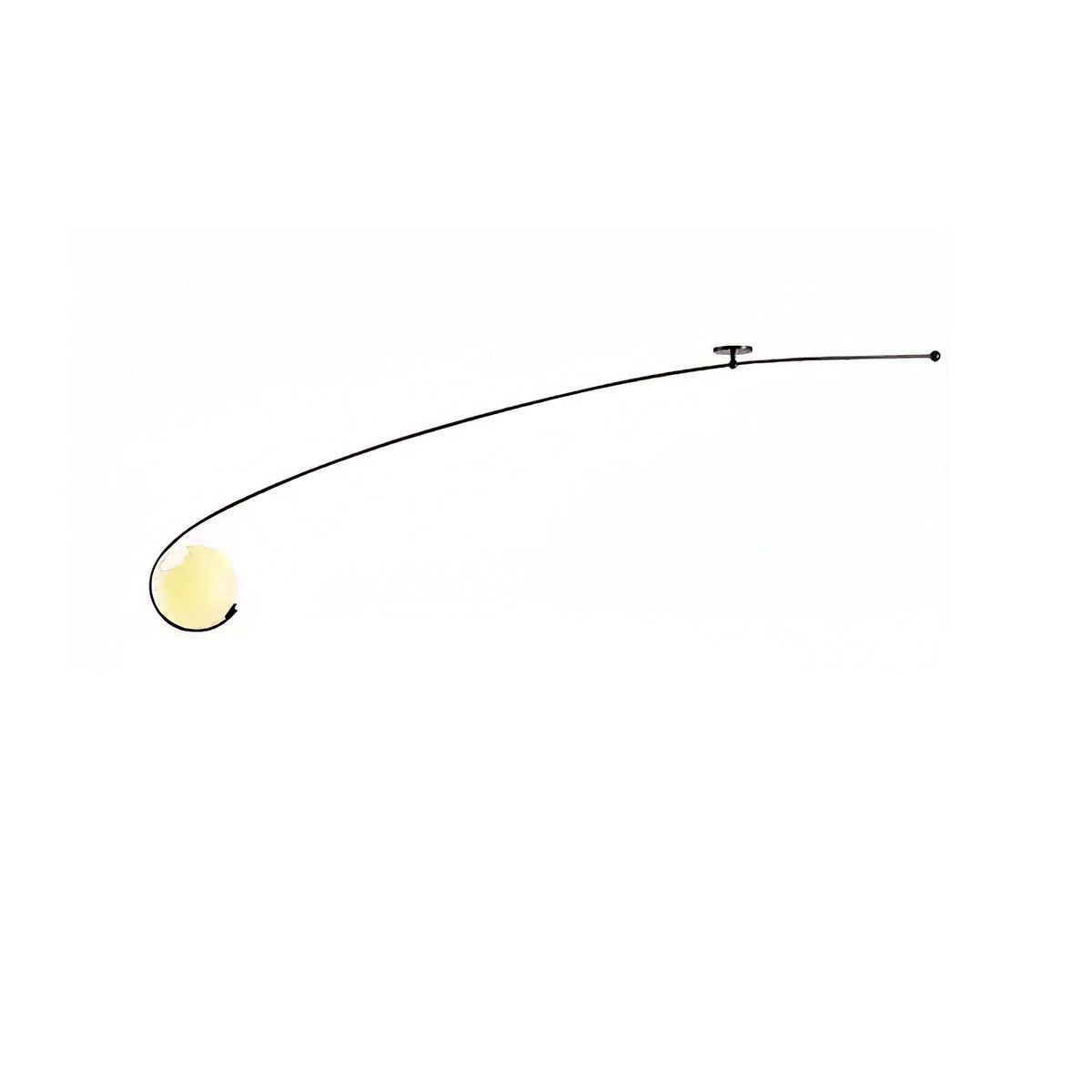 Elsoris zeitgenössische minimalistische Kurven-Glas-Deckenleuchte