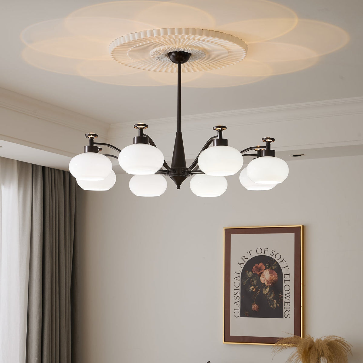 Althaen Elegance Vintage-Glas-Kronleuchter