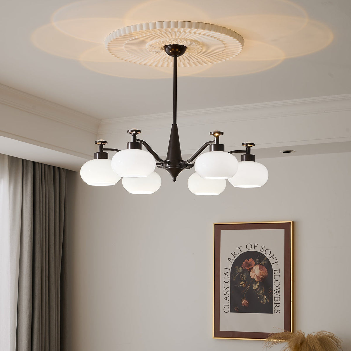 Althaen Elegance Vintage-Glas-Kronleuchter
