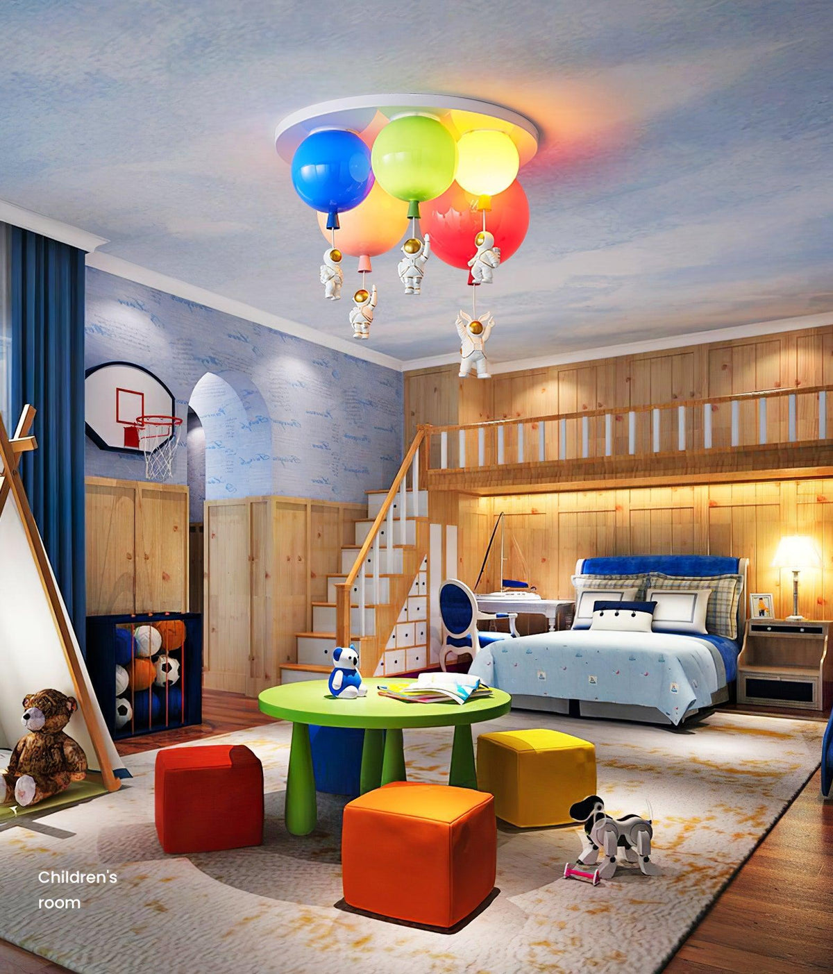 Lumanelle Deckenleuchte Astronaut Glossy Balloon für Kinderzimmer