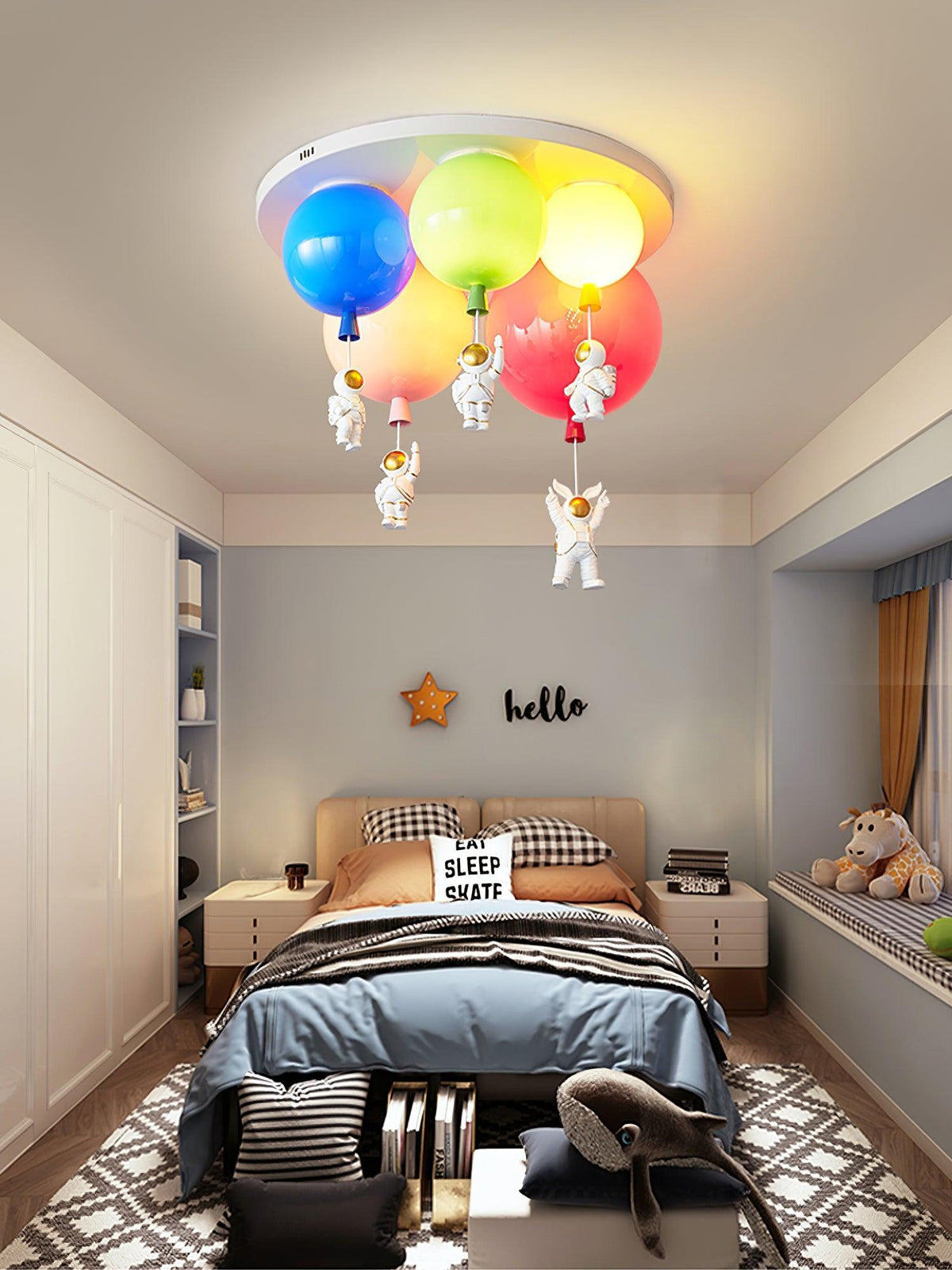 Lumanelle Deckenleuchte Astronaut Glossy Balloon für Kinderzimmer