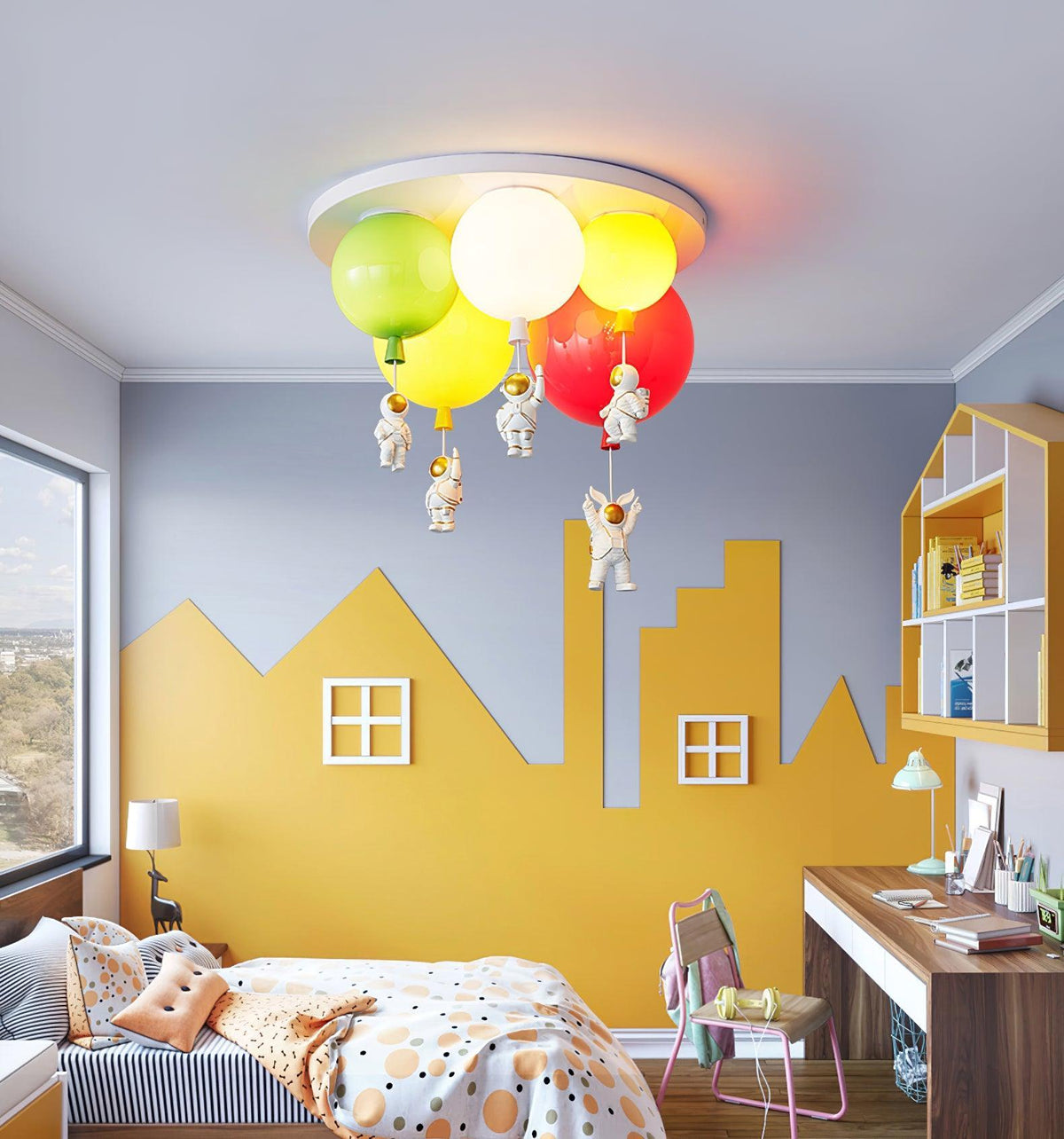 Lumanelle Deckenleuchte Astronaut Glossy Balloon für Kinderzimmer