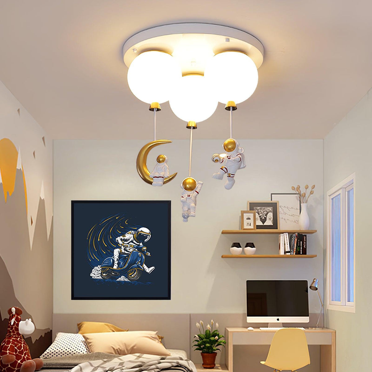Lumanelle Deckenleuchte Astronaut Glossy Balloon für Kinderzimmer
