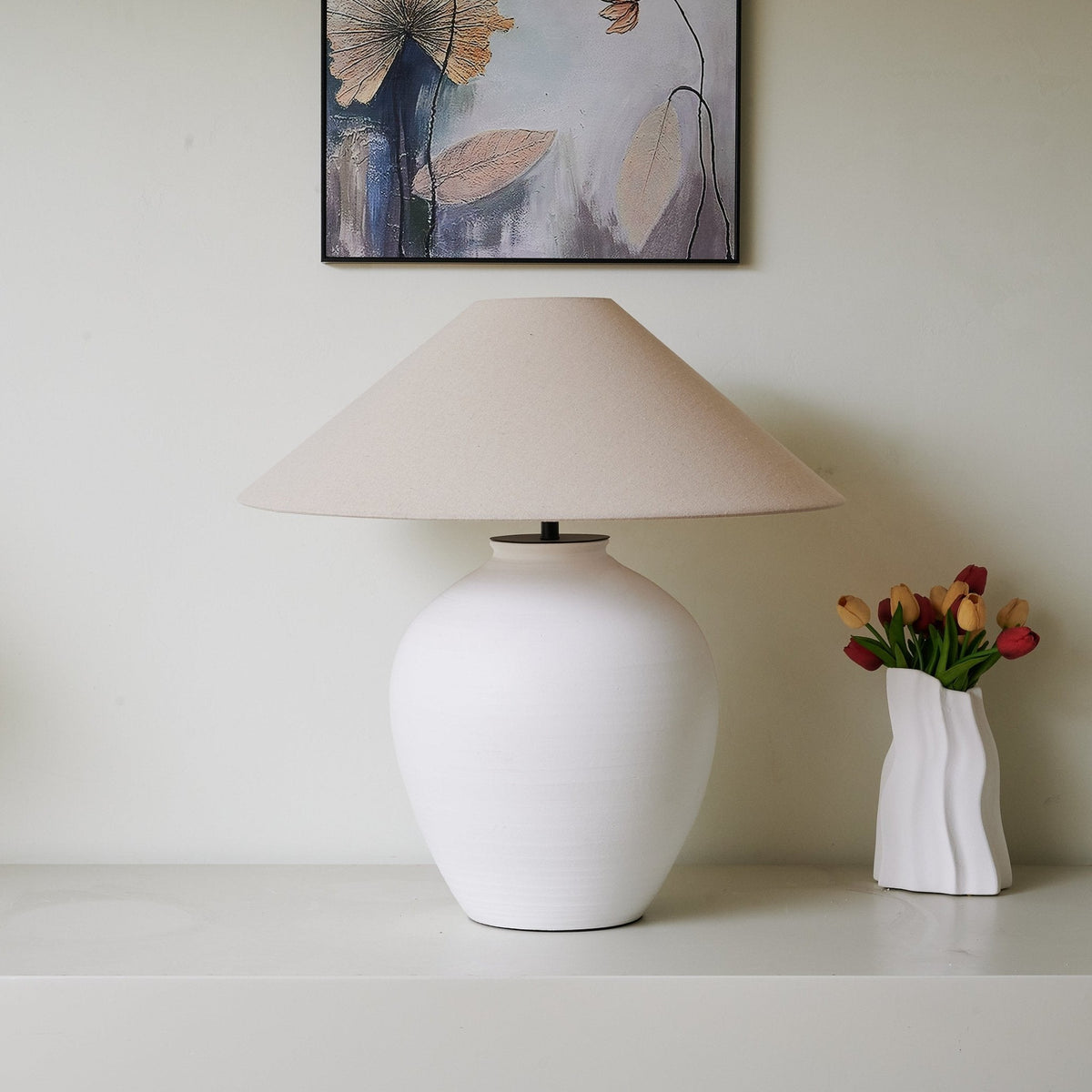 Natalie Minimalistische Tischleuchte aus Keramik