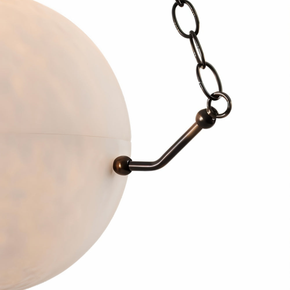 Himinuvys zeitgenössische minimalistische Pendelleuchte aus Alabaster