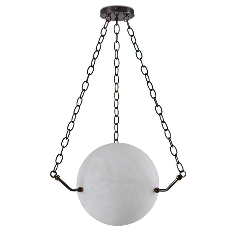 Himinuvys zeitgenössische minimalistische Pendelleuchte aus Alabaster