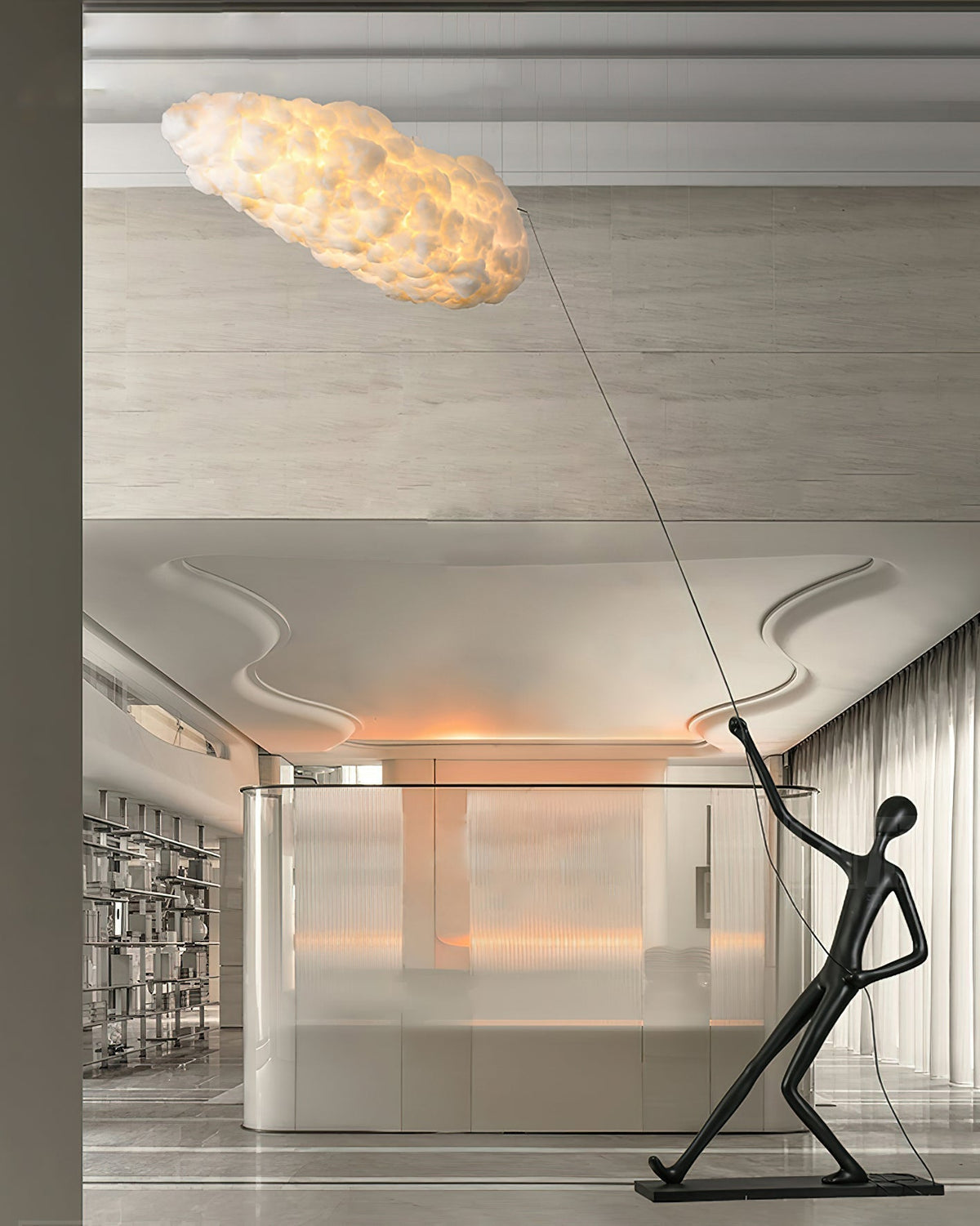 Cildes Baumwolle Sculpture Lamp