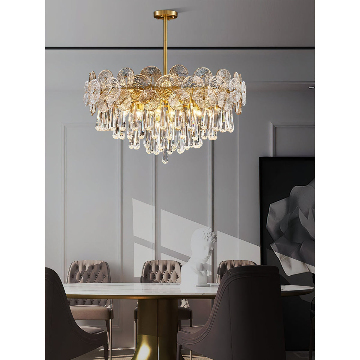 Caeluvyo Kronleuchter Postmodern Luxus Eleganz Kristall
