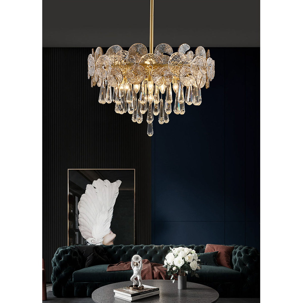 Caeluvyo Kronleuchter Postmodern Luxus Eleganz Kristall