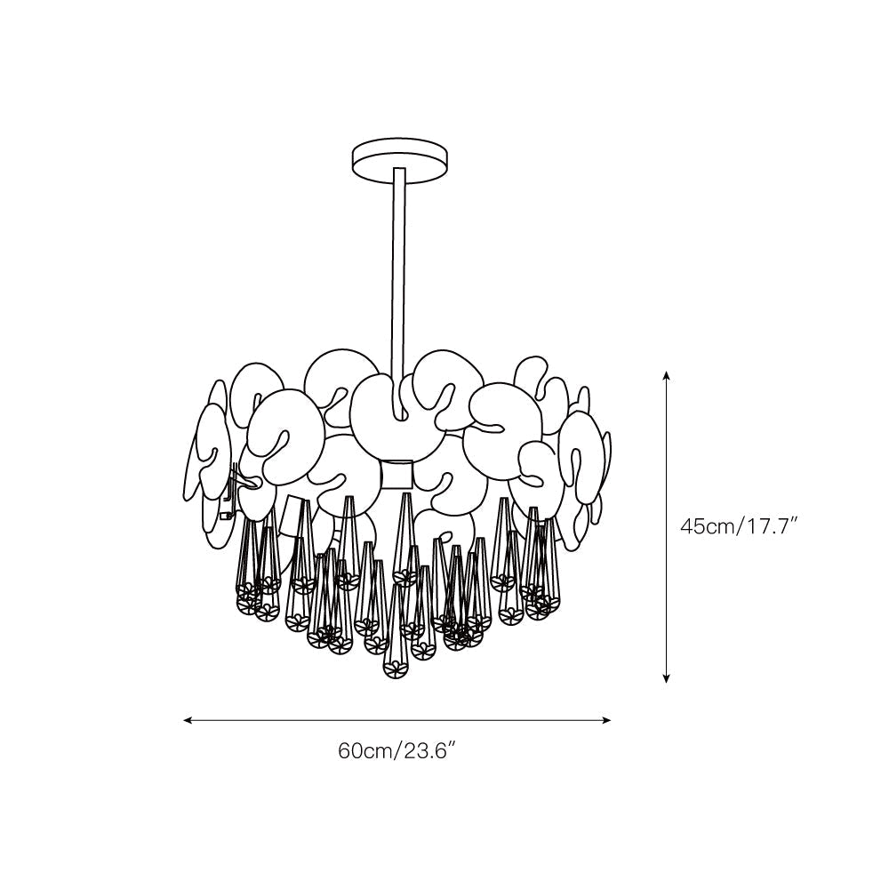 Caeluvyo Kronleuchter Postmodern Luxus Eleganz Kristall