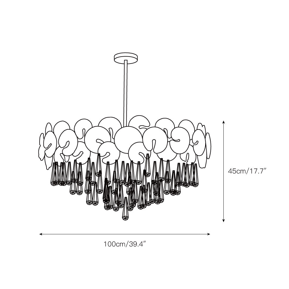 Caeluvyo Kronleuchter Postmodern Luxus Eleganz Kristall