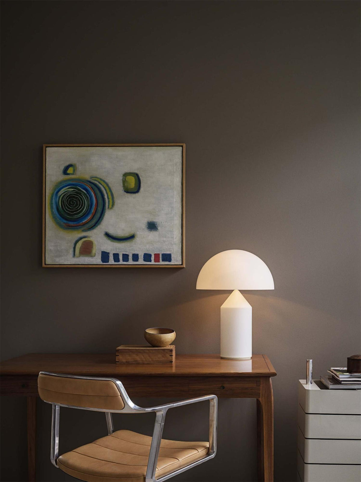 Hesrin Kunstglas-Tischleuchte