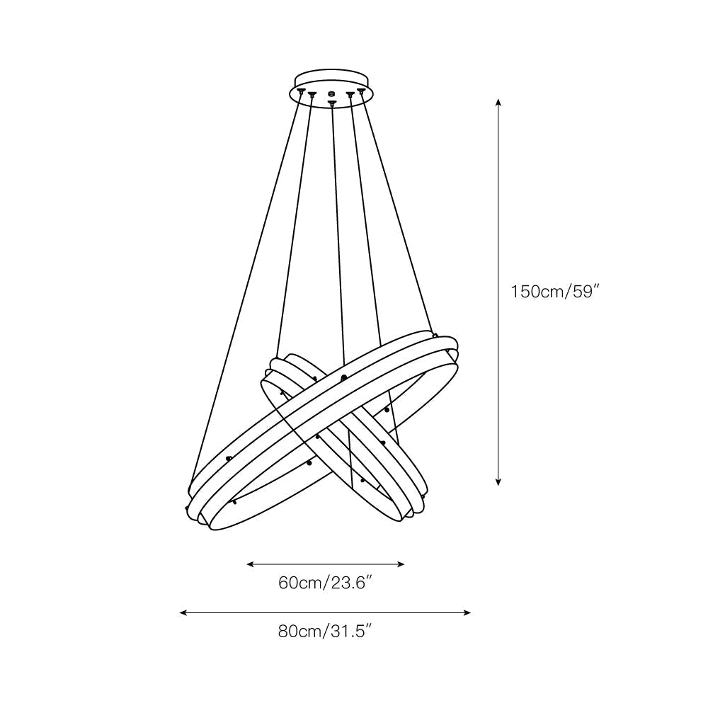 Himinuvyo Kronleuchter zeitgenössische minimalistische Kronleuchte mit integrierter LED