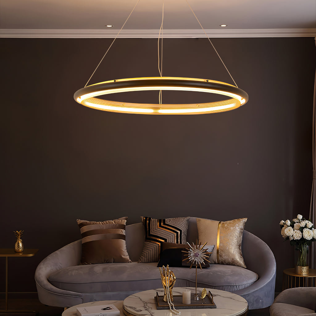Himinuvyo Kronleuchter zeitgenössische minimalistische Kronleuchte mit integrierter LED