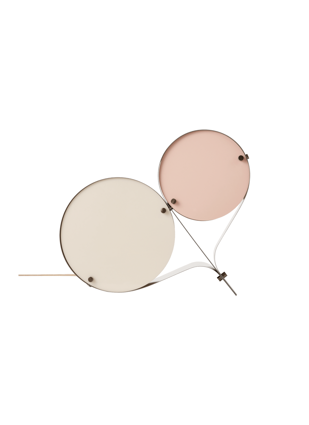 Duet Tischlampe mit schwebendem Scheibenlampenschirm