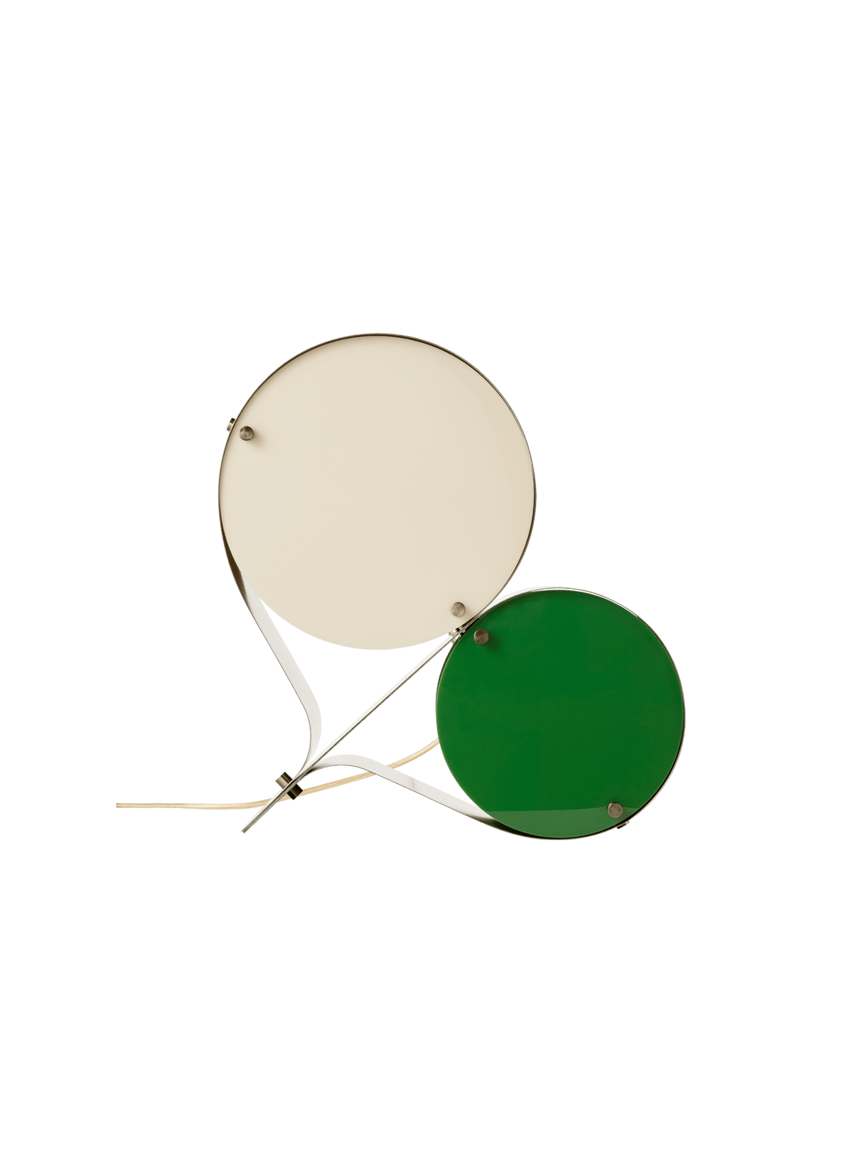 Duet Tischlampe mit schwebendem Scheibenlampenschirm