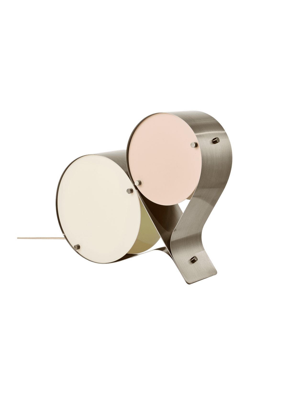 Duet Tischlampe mit schwebendem Scheibenlampenschirm