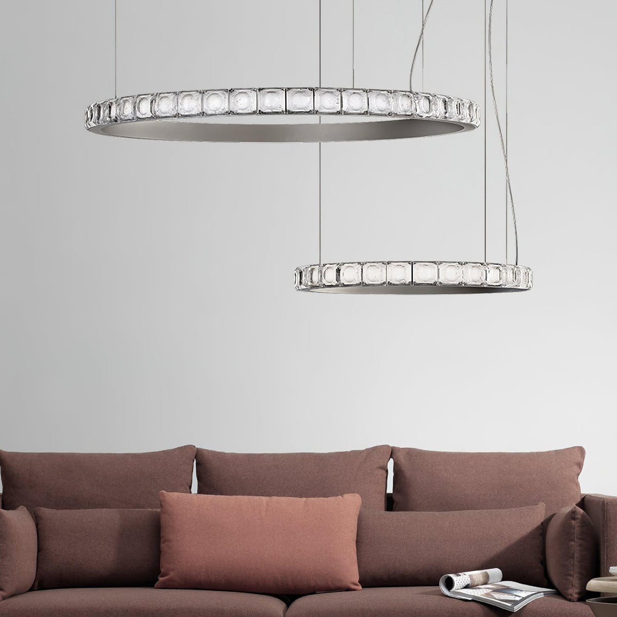 Avzorion zeitgenössischer minimalistischer Kronleuchter aus Glas
