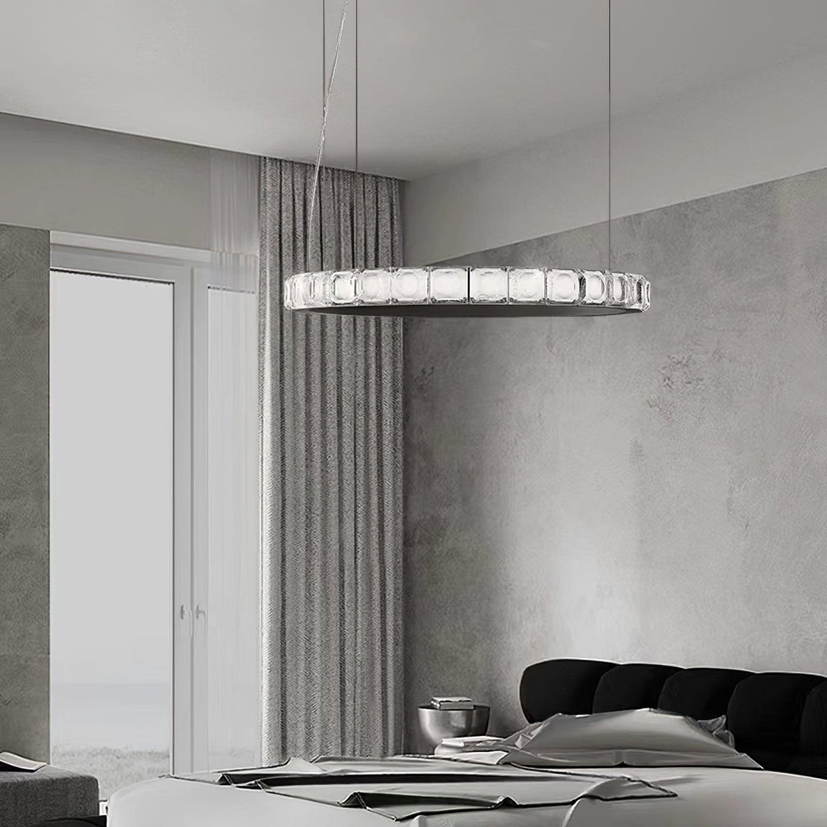 Avzorion zeitgenössischer minimalistischer Kronleuchter aus Glas