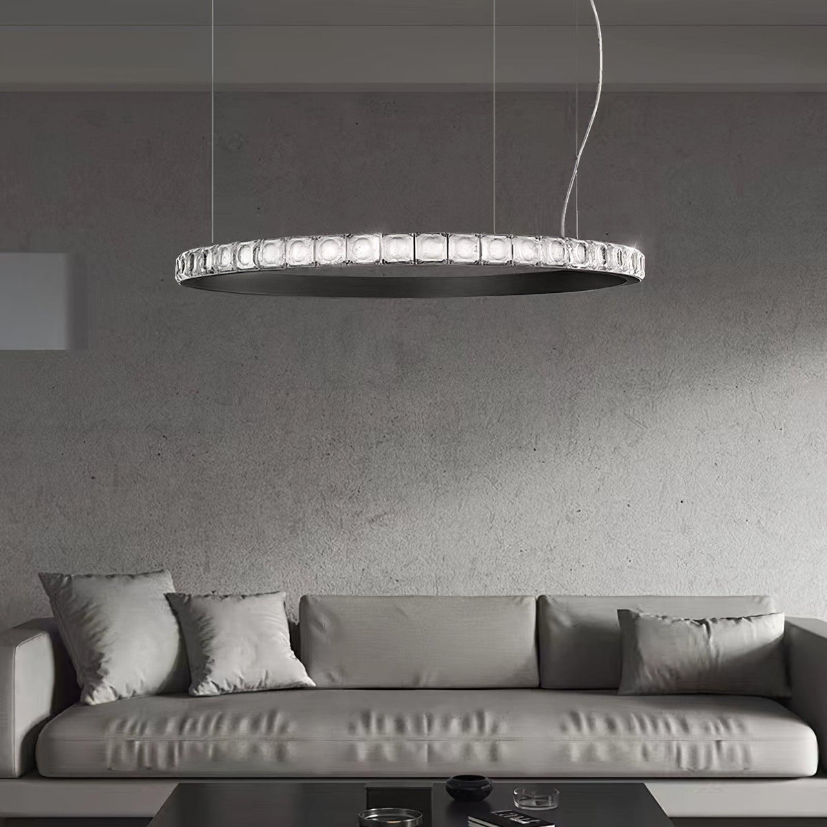 Avzorion zeitgenössischer minimalistischer Kronleuchter aus Glas