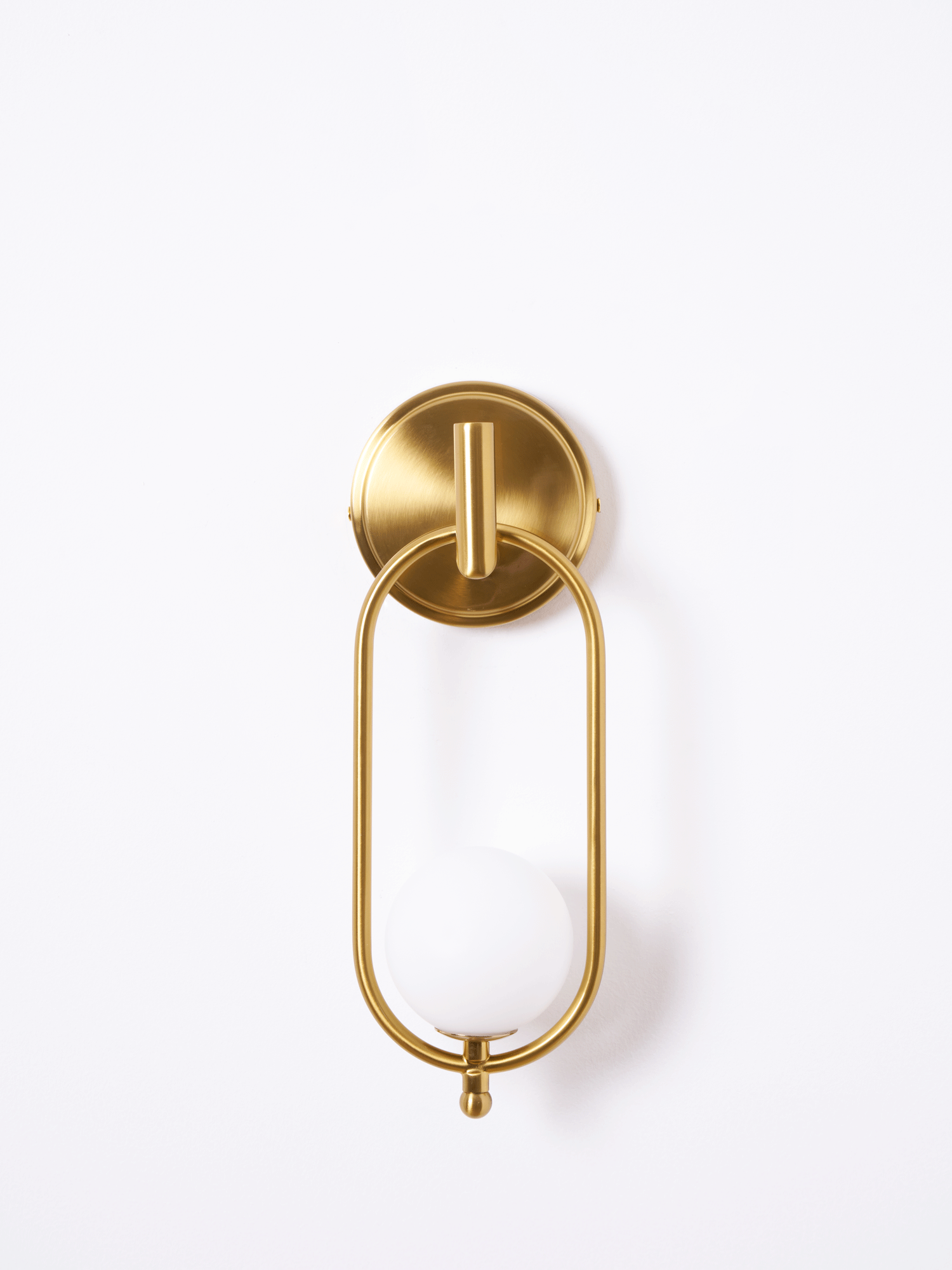 Cumirisra zeitgenössische minimalistische Messing-Glas-Wandleuchte
