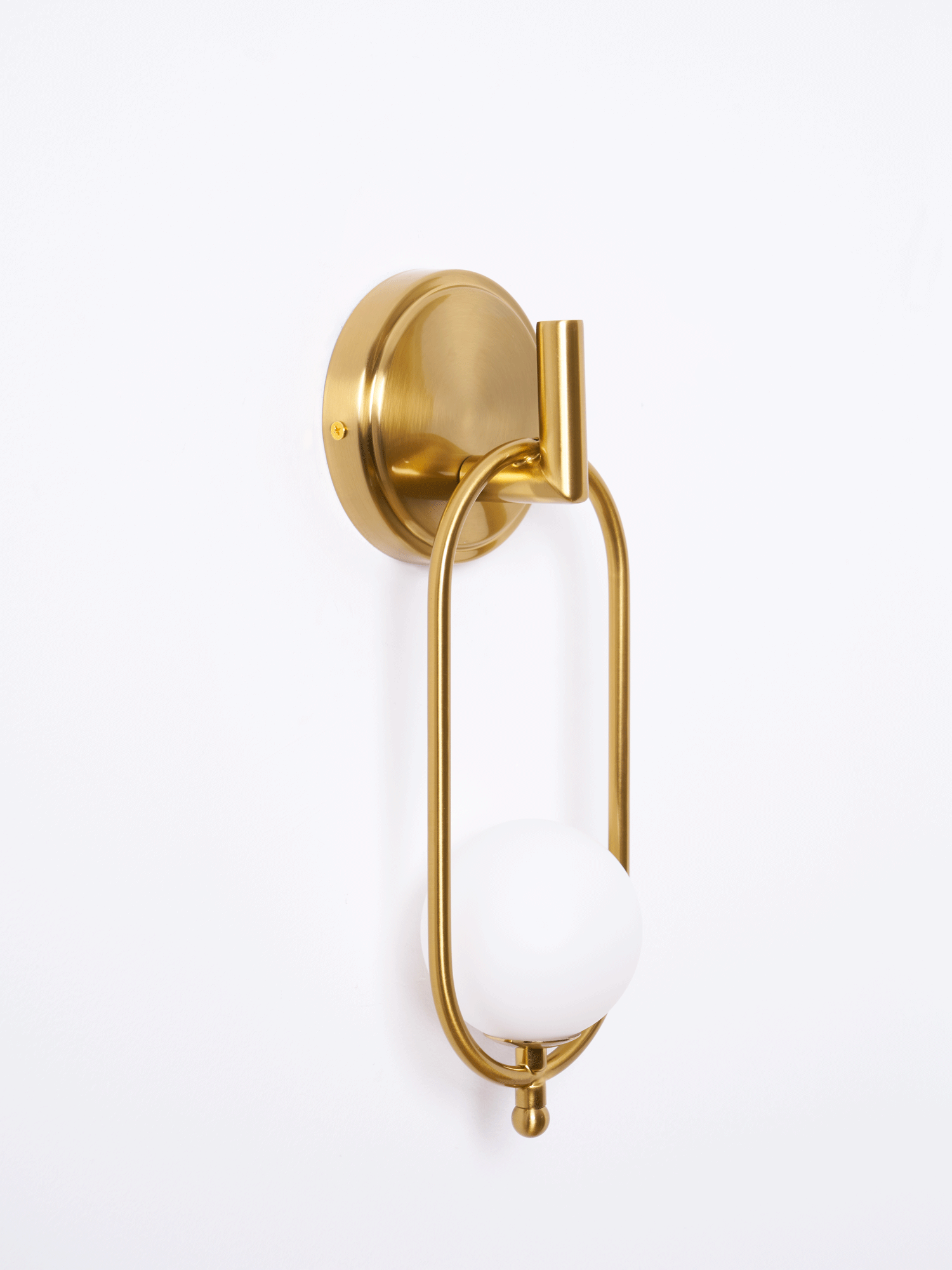 Cumirisra zeitgenössische minimalistische Messing-Glas-Wandleuchte