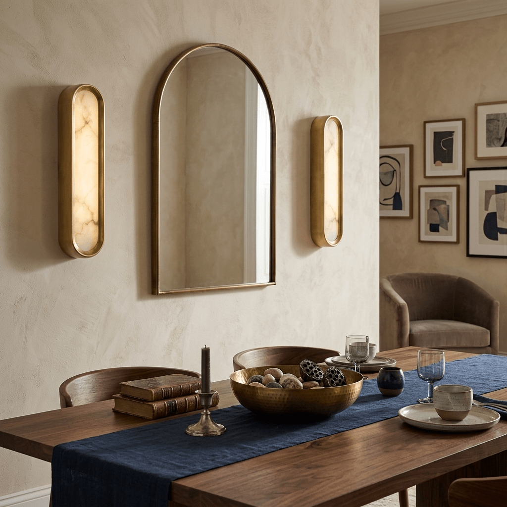 Evariste Aurelia Arch Alabaster-Wandleuchte
