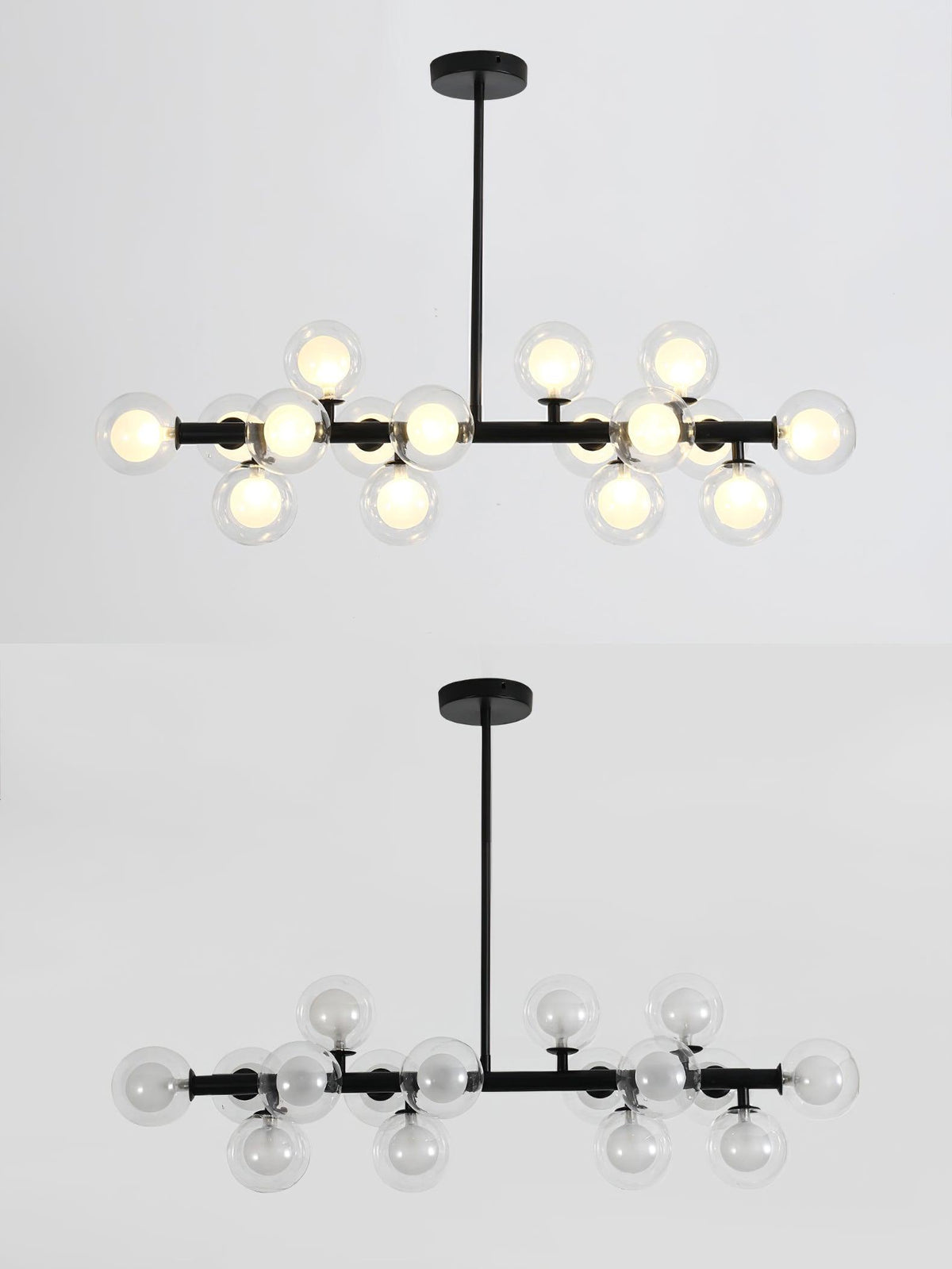 Eiranelle Kronleuchter aus Glas und minimalistisch