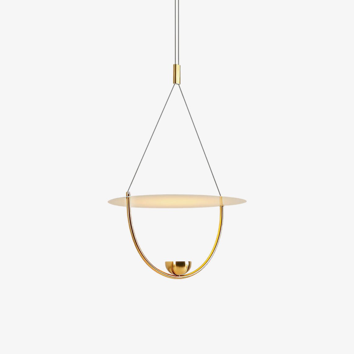 Vecaros zeitgenössische minimalistische Pendelleuchte mit Scheibenform