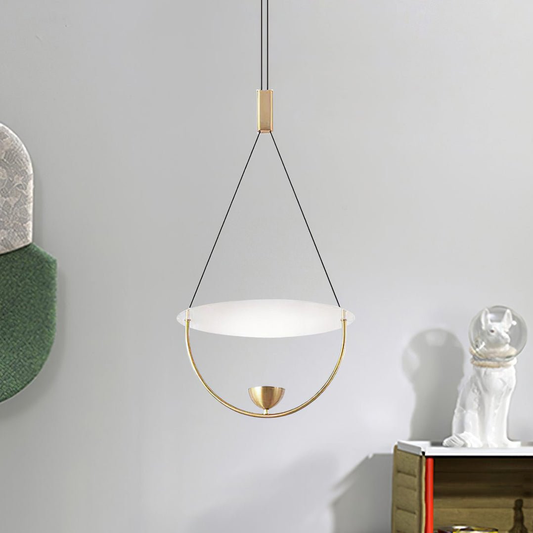 Vecaros zeitgenössische minimalistische Pendelleuchte mit Scheibenform