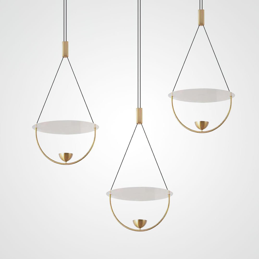 Vecaros zeitgenössische minimalistische Pendelleuchte mit Scheibenform