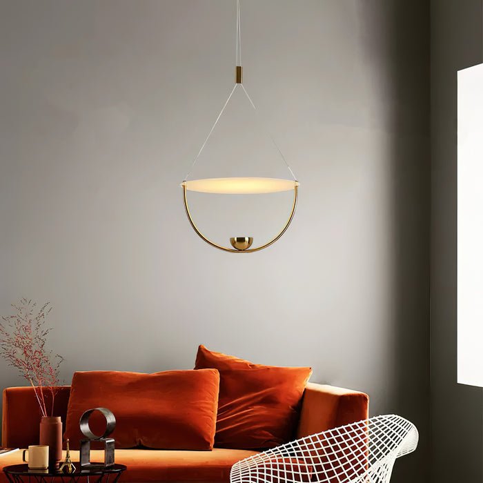 Vecaros zeitgenössische minimalistische Pendelleuchte mit Scheibenform