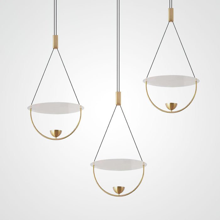 Vecaros zeitgenössische minimalistische Pendelleuchte mit Scheibenform