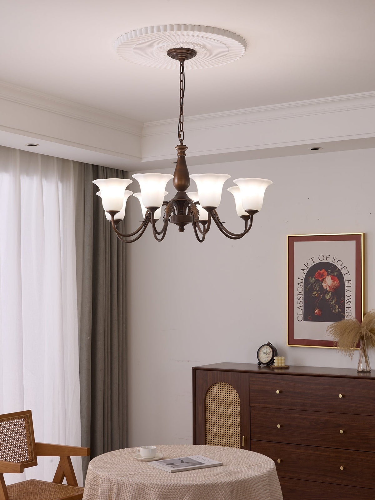 Uveleth Kronleuchter aus Glas im traditionellen Stil mit Eleganz