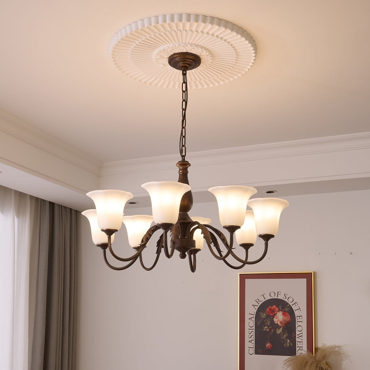 Uveleth Kronleuchter aus Glas im traditionellen Stil mit Eleganz