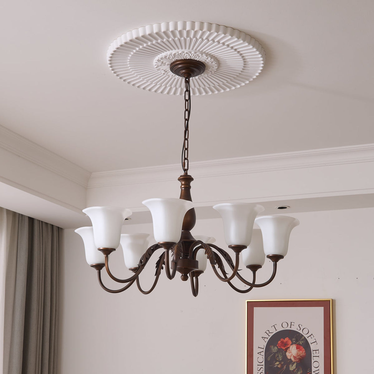 Uveleth Kronleuchter aus Glas im traditionellen Stil mit Eleganz