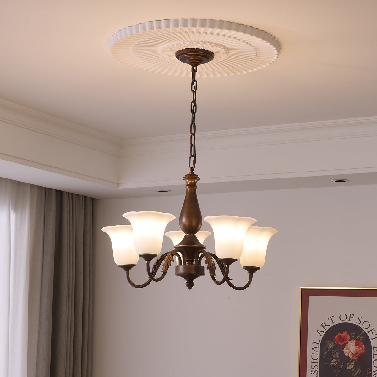 Uveleth Kronleuchter aus Glas im traditionellen Stil mit Eleganz