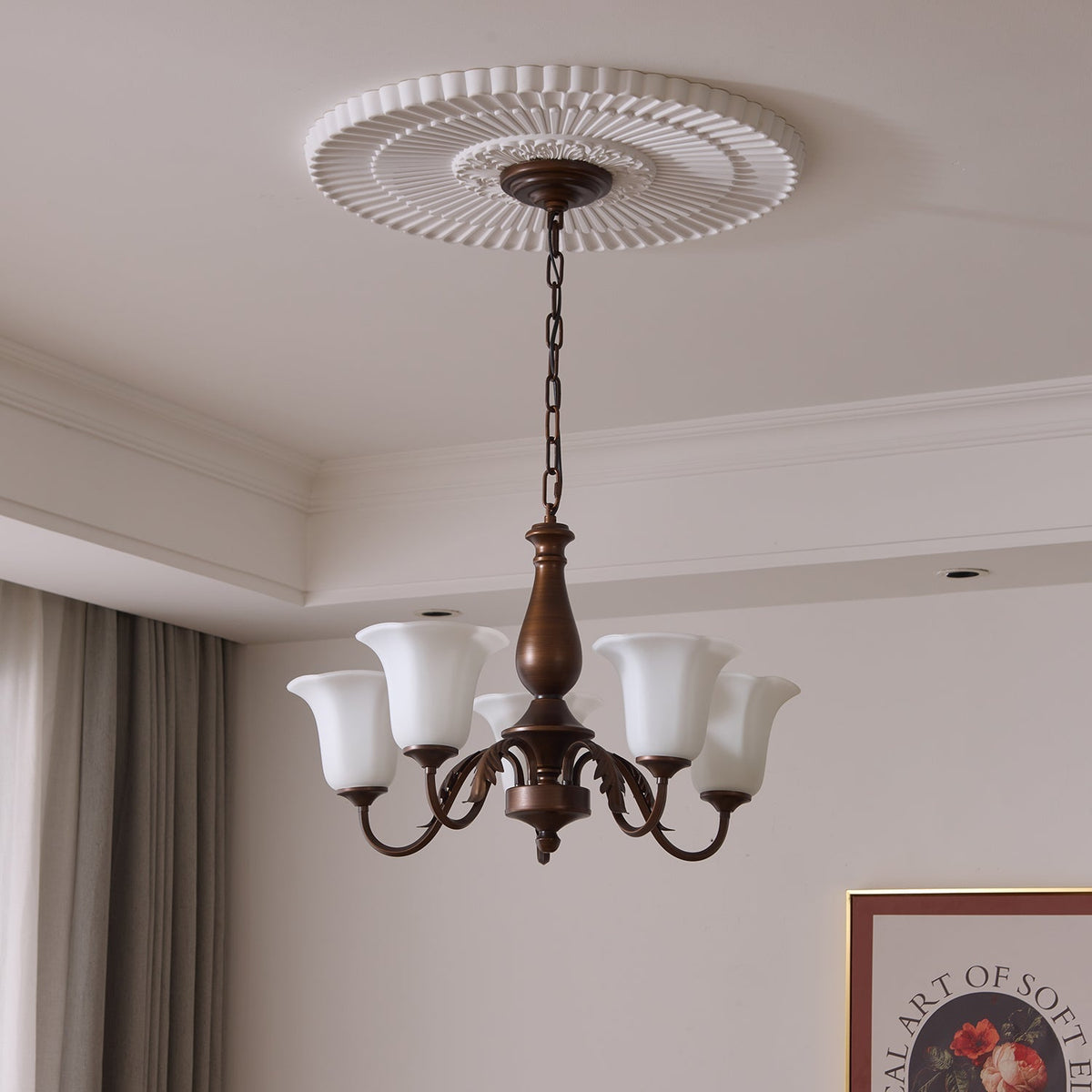 Uveleth Kronleuchter aus Glas im traditionellen Stil mit Eleganz
