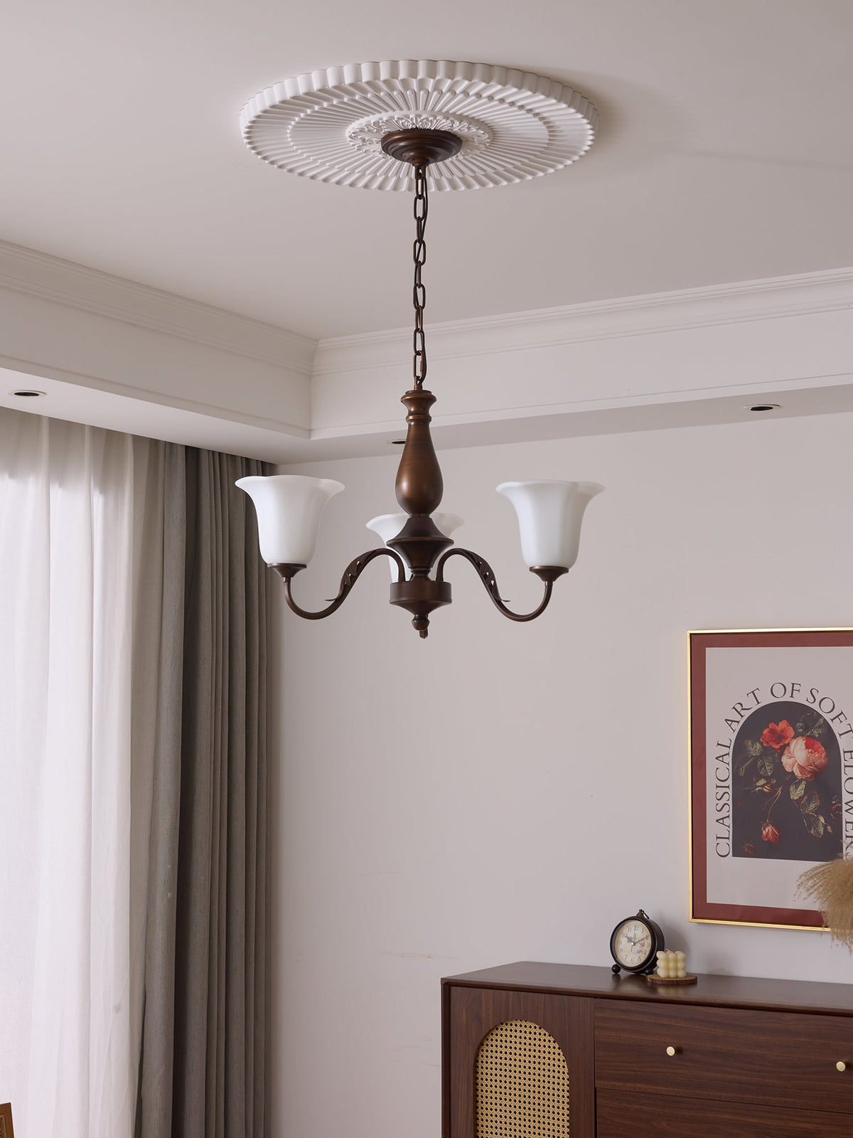 Uveleth Kronleuchter aus Glas im traditionellen Stil mit Eleganz