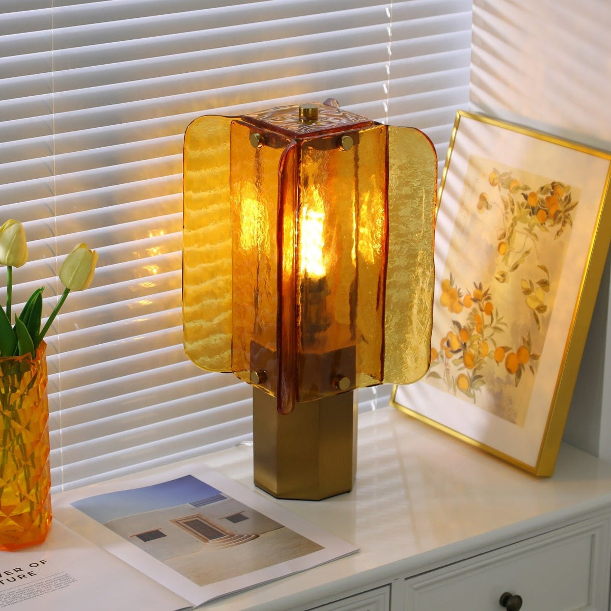 Yentix Tischleuchte aus Glas