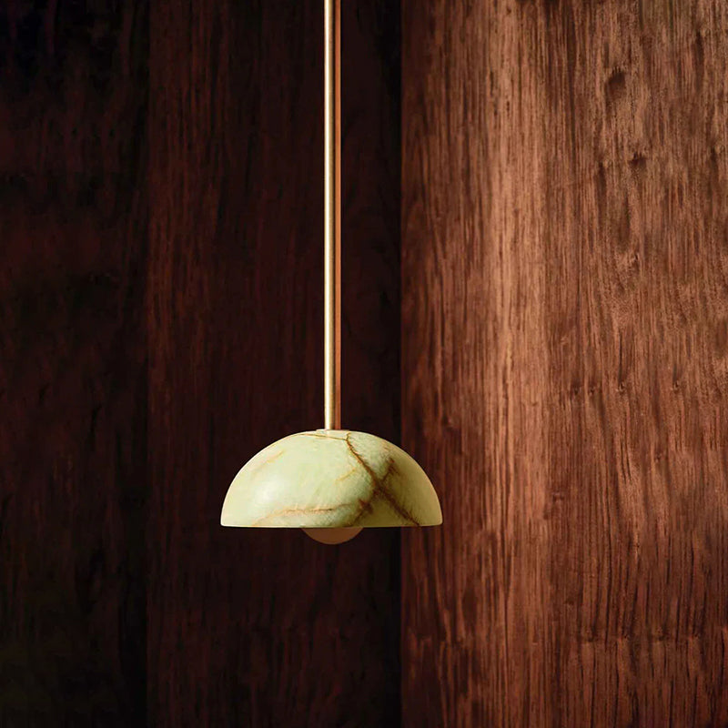 Eronex zeitgenössische minimalistische Eleganz Pendelleuchte aus Messing mit Glaskolben